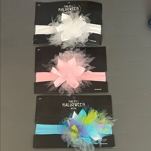 Kids Headband Set of 3 - White, Pink, Blue